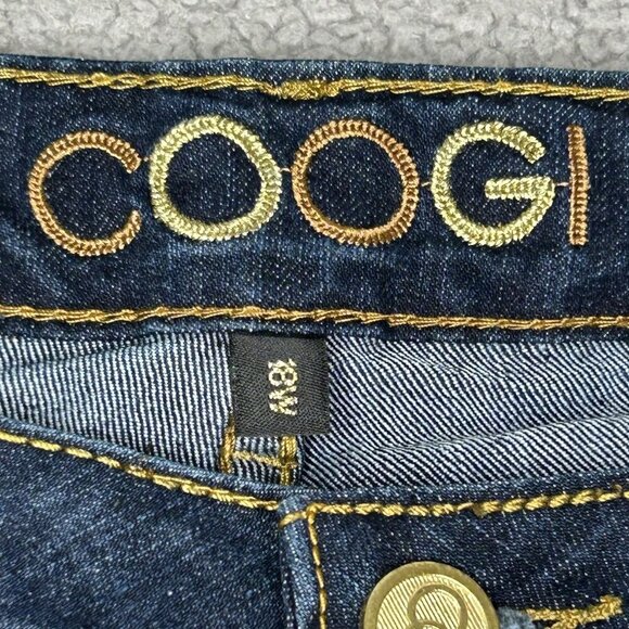 Coogi Jeans Womens 18W Bootcut Stretch Denim Gold Embroidered Pockets Y2K Retro - Picture 6 of 16